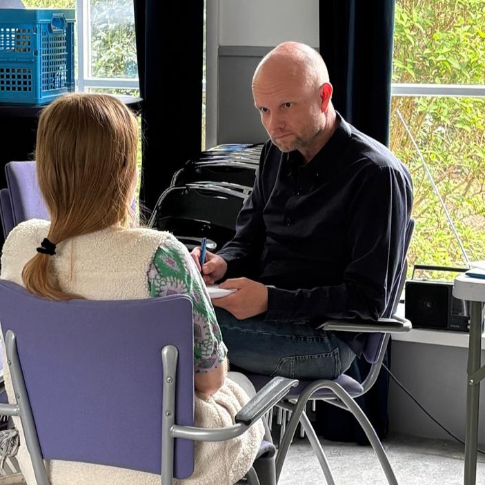 Marijn in een individueel coachgesprek